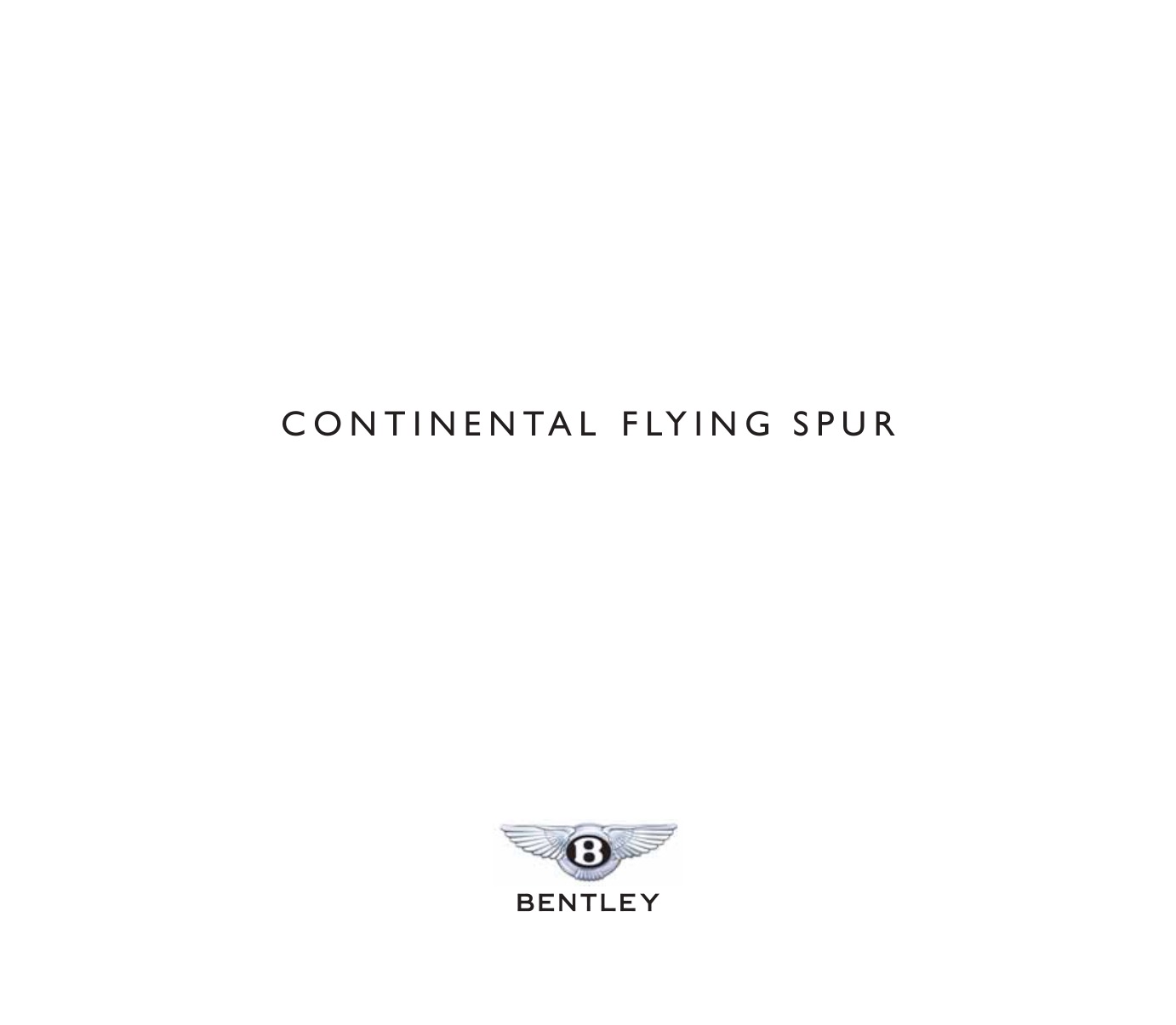 2009 Bentley Continental Flying Spur Brochure